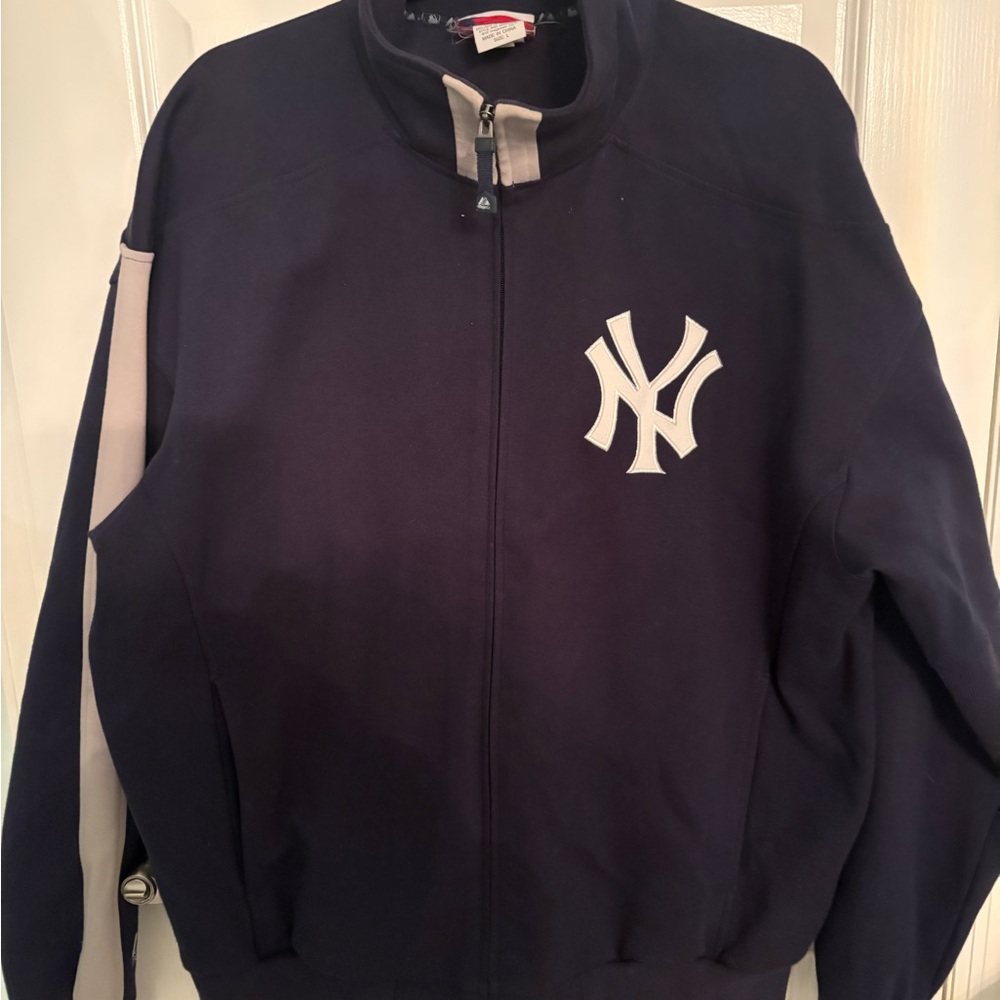Majestic Navy and White Bomber Jacket